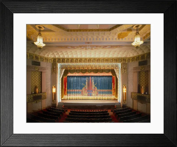 Framed Print : Movie Theaters, The Washoe Theater, auditorium, constructed in 1931, 305 Main Street, Anaconda, Montana, circa 1994