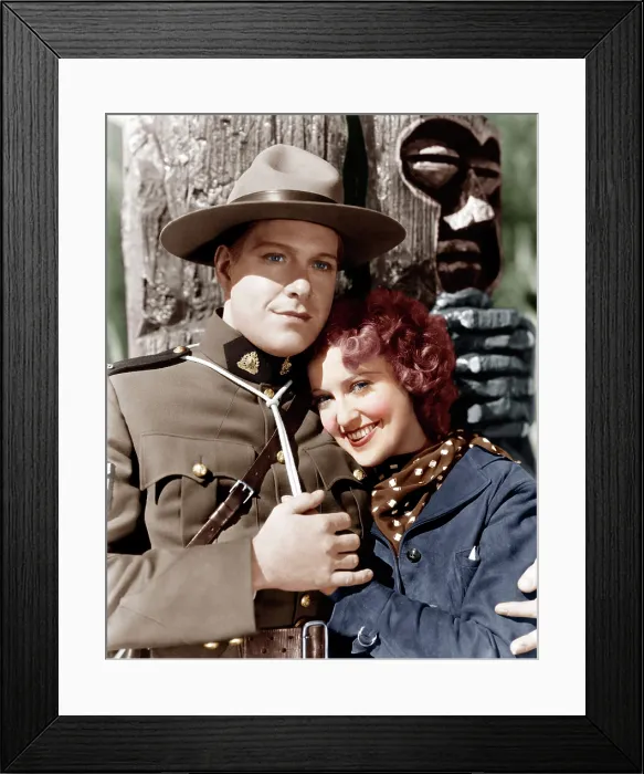 Framed Print : ROSE MARIE, from left: Nelson Eddy, Jeanette MacDonald, 1936