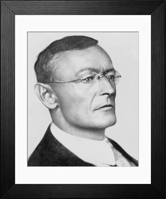 Framed Print : Hermann Hesse (1877-1962) German novelist, poet, and winner of the Nobel Prize for Literature in 1946 Framed Print : Hermann Hesse (1877-1962) German novelist, poet, and winner of the Nobel Prize for Literature in 1946