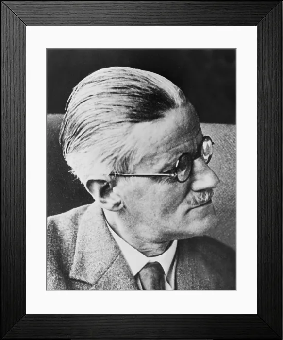 Framed Print : James Joyce (1882-1941) author of 20th century classics, 'Ulysses' (1922) and 'Finnegan's Wake' (1939). 1941 Framed Print : James Joyce (1882-1941) author of 20th century classics, 'Ulysses' (1922) and 'Finnegan's Wake' (1939). 1941