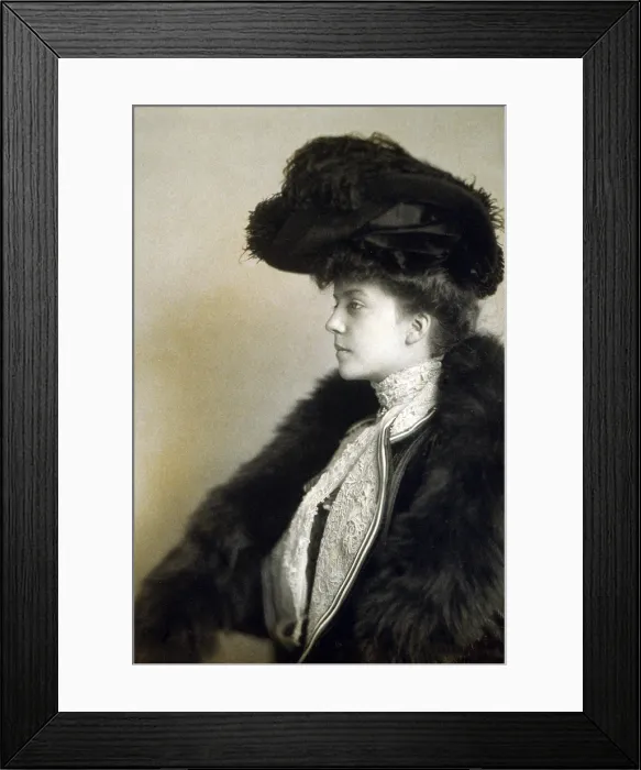 Framed Print : Alice Roosevelt (1884-1980), in a white frilled dress, was the daughter of President Theodore Roosevelt and his deceased first wife, Alice Hathaway Lee