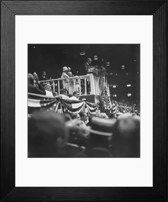 Framed Print : Franklin D. Roosevelt (1882-1945), nominating Alfred E. Smith for President at the 1924 Democratic Convention in New York's Madison Square Garden