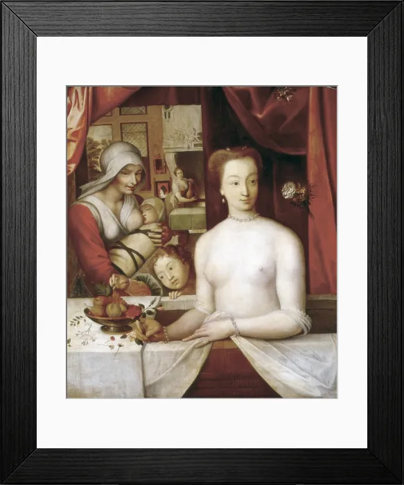 Framed Print : Estrees, Gabrielle d, Duchesse de Beaufort, Duchesse detampes (1573-1599)