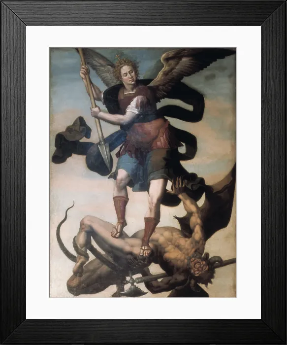 Framed Print : FERNANDEZ NAVARRETE, Juan, called 'el Mudo' (1526-1579). Saint Michael. 16th c. SPAIN. LA RIOJA. Briones. Church of Nuestra Senora de la Asuncion. Renaissance art