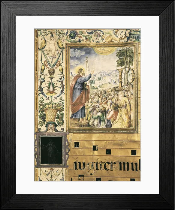 Framed Print : RAIMUNDI, Vicente (16th century). Antiphonary of Charles V. 1537. Saint James praying. Renaissance art. SPAIN. Madrid. National Library. AISA / Everett Collection**US SALES ONLY** Framed Print : RAIMUNDI, Vicente (16th century). Antiphonary of Charles V. 1537. Saint James praying. Renaissance art. SPAIN. Madrid. National Library. AISA / Everett Collection**US SALES ONLY**