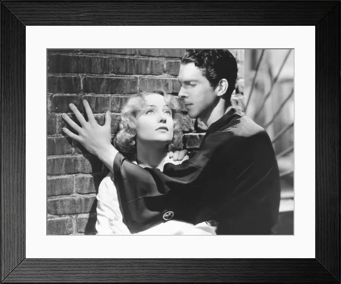Framed Print : HANDS ACROSS THE TABLE, from left: Carole Lombard, Fred MacMurray, 1935