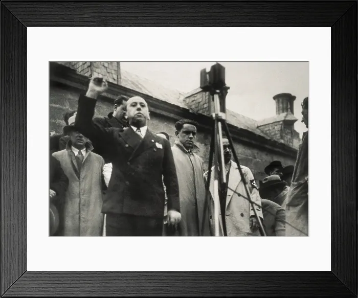 Framed Print : GIL ROBLES Y QUIONES, Jos Mara (1898-1980). Spanish politician, leader of the CEDA during the 2nd Republic. Portrait during a meeting in El Escorial