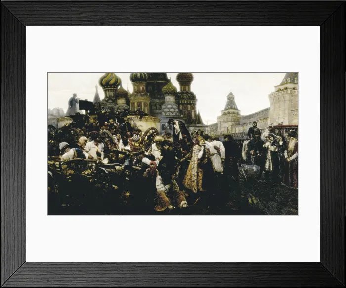 Framed Print : SURIKOV, Vasily Ivanovich (1848-1916). Morning of the Streltsy Execution. 1881. Oil on canvas. RUSSIA. Moscow. Tretyakov Gallery. AISA / Everett Collection**US SALES ONLY**