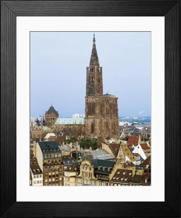 Framed Print : Notre-Dame Cathedral of Strasbourg. 1176-1439. FRANCE. ALSACE. BAS-RHIN. Strasbourg. Notre Dame cathedral. Gothic art. AISA / Everett Collection**US SALES ONLY**
