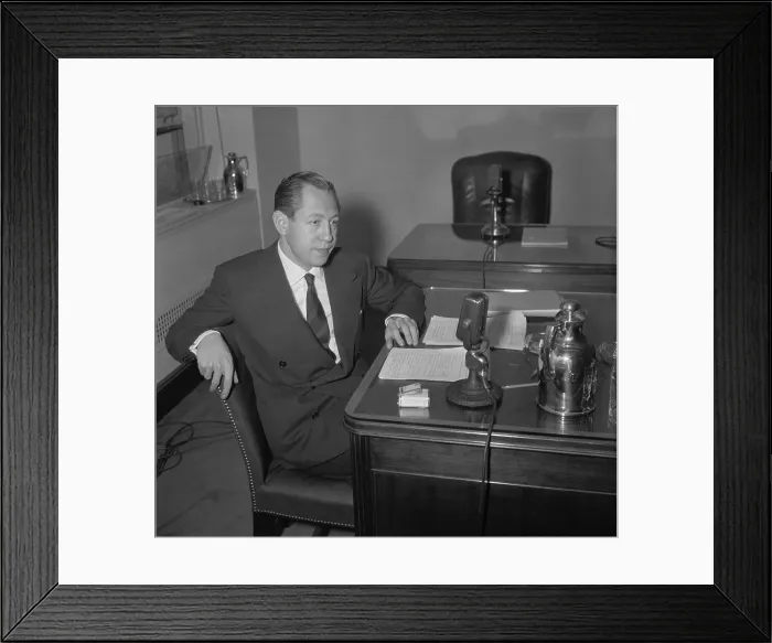 Framed Print : William S. Paley (1901-90), President of CBS (Columbia Broadcasting System) which he founded in 1928 through a merger of sixteen radio stations Framed Print : William S. Paley (1901-90), President of CBS (Columbia Broadcasting System) which he founded in 1928 through a merger of sixteen radio stations