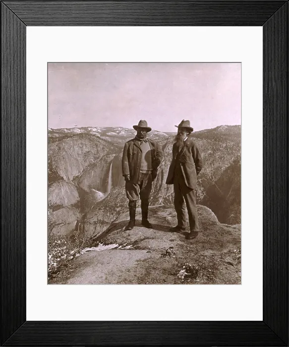 Framed Print : John Muir advocated conservation programs adopted by President Theodore Roosevelt, who in 1903 accompanied Muir on a camping trip to the Yosemite region