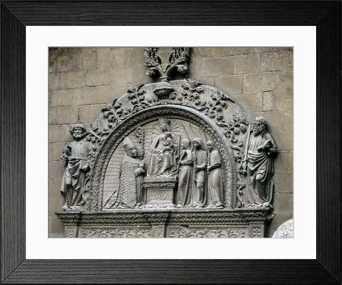 Framed Print : COLONIAFrancisco de ( -1542). Pellejera door. 1516. SPAIN. Burgos. Cathedral of St. Mary. Tribute of the bishop to the Virgin. Gothic art. Relief Framed Print : COLONIAFrancisco de ( -1542). Pellejera door. 1516. SPAIN. Burgos. Cathedral of St. Mary. Tribute of the bishop to the Virgin. Gothic art. Relief