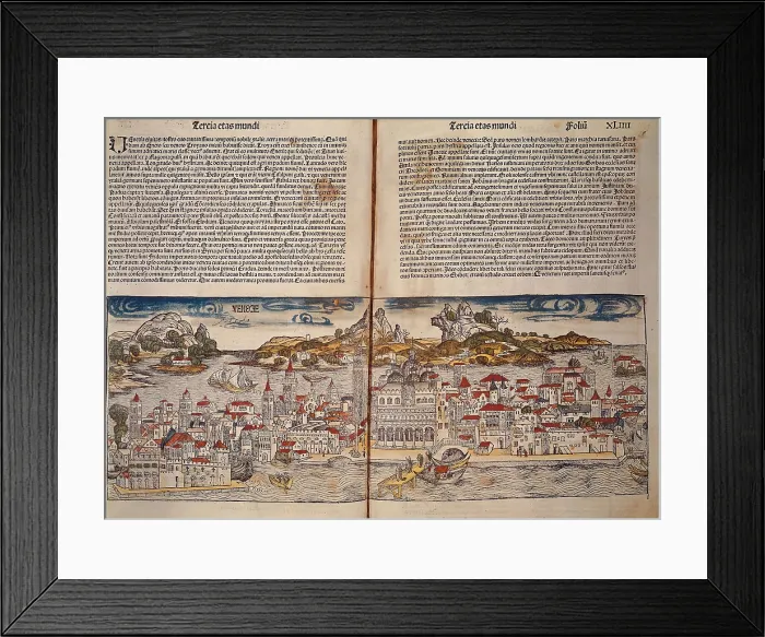 Framed Print : Venice. Illustration from the 'Libro del Sarto' (1555-1580). Renaissance art. Cinquecento. Venetian school. Xylography. ITALY. Venice
