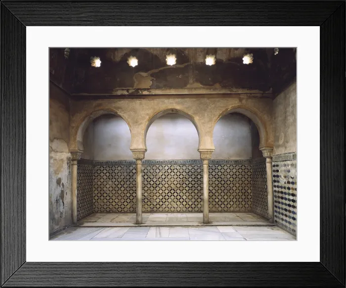 Framed Print : Alhambra. SPAIN. Granada. Alhambra. Baths. Hispano-Moresque art. Nasrid dynasty. Architecture. AISA / Everett Collection**US SALES ONLY** Framed Print : Alhambra. SPAIN. Granada. Alhambra. Baths. Hispano-Moresque art. Nasrid dynasty. Architecture. AISA / Everett Collection**US SALES ONLY**