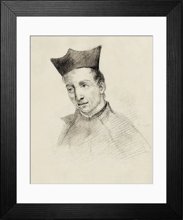 Framed Print : GRACIAN, Baltasar (1601-1658). Spanish Golden Age writer and moralist. Drawing. SPAIN. Madrid. National Library. - J. Bedmar / Iberfoto / Everett Collection (110756)**US SALES ONLY**