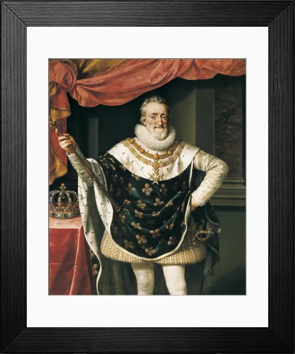 Framed Print : HENRY IV of France (1553-1610). King of France (1589-1610) and Navarre (1562-1589). Flemish art. Oil on canvas. ITALY. Florence. Pitti Palace