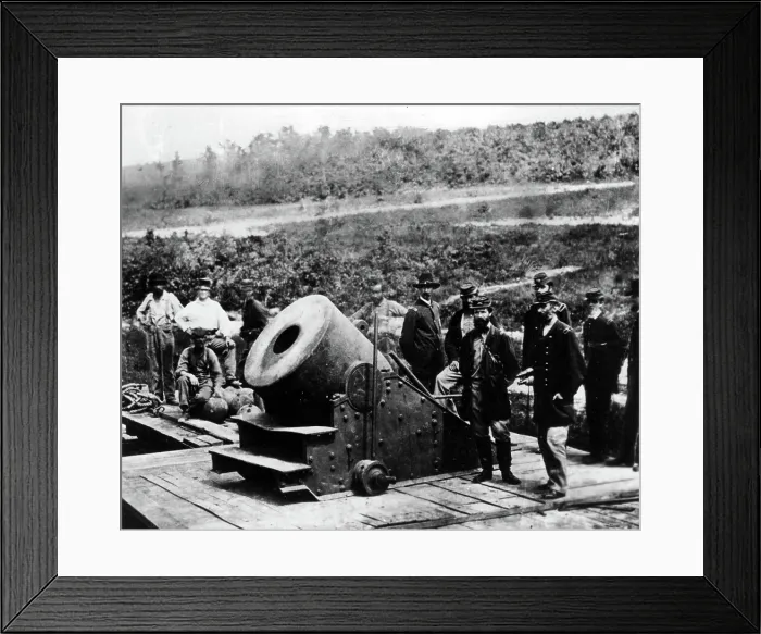 Framed Print : CIVIL WAR-The Dictator, a1 13-inch mortar in front of Petersburg.. Courtesy: CSU Archives  /  Everett Collection