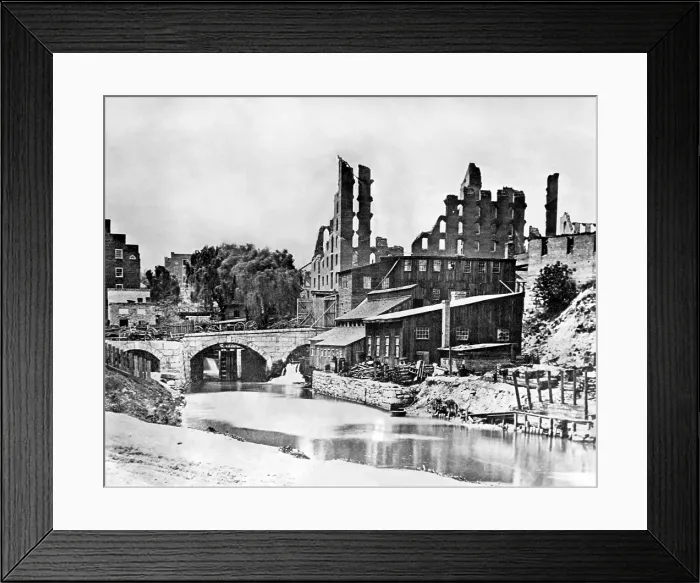 Framed Print : CIVIL WAR--The Galego Florence Mill in Richmond, VA destroyed in the war. Photo by Mathew B. Brady. Courtesy: CSU Archives / Everett Collection Framed Print : CIVIL WAR--The Galego Florence Mill in Richmond, VA destroyed in the war. Photo by Mathew B. Brady. Courtesy: CSU Archives / Everett Collection