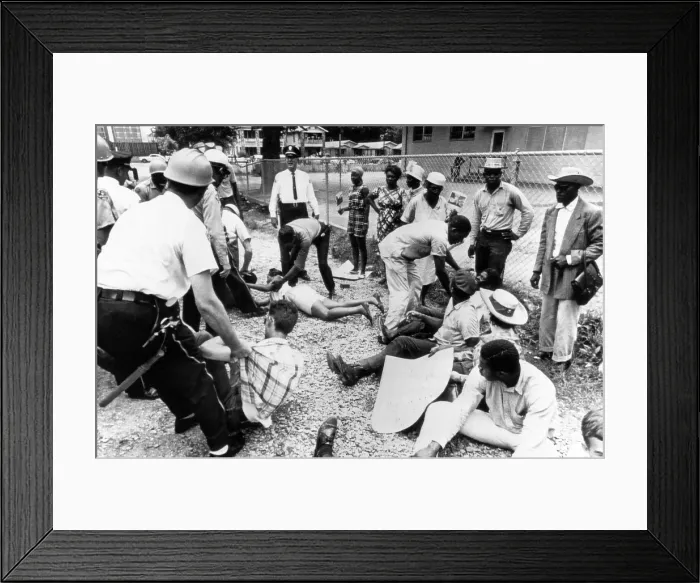 Framed Print : Police arrest civil rights demonstrators in Jackson, Mississippi, June 1965. Courtesy: CSU Archives / Everett Collection