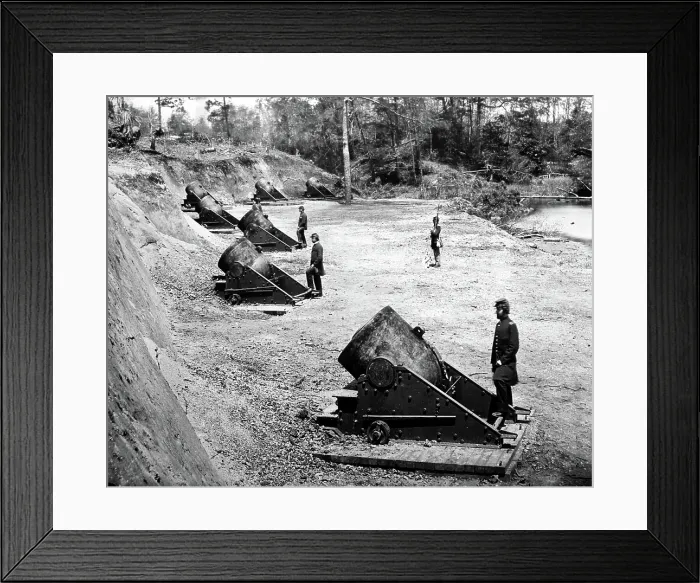 Framed Print : CIVIL WAR-Fortifications and batteries near Yorktown.. Courtesy: CSU Archives  /  Everett Collection