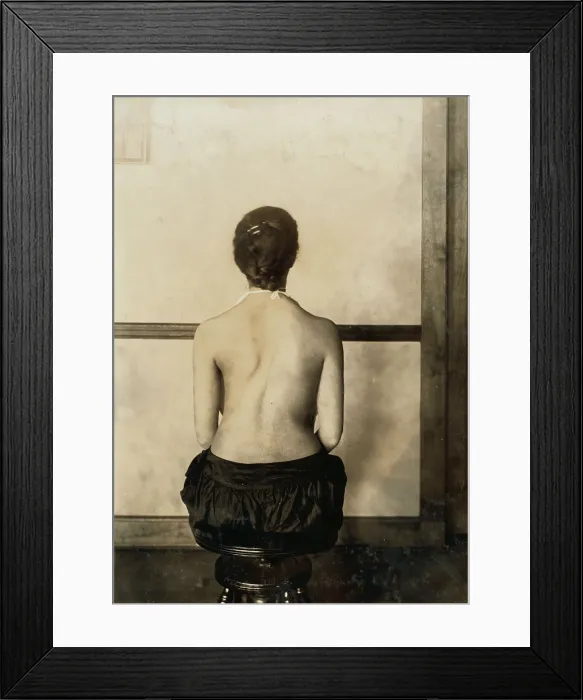 Framed Print : A woman in the correct sitting position, Boston, Massachusetts, photograph by Lewis Wickes Hine, January, 1917 Framed Print : A woman in the correct sitting position, Boston, Massachusetts, photograph by Lewis Wickes Hine, January, 1917