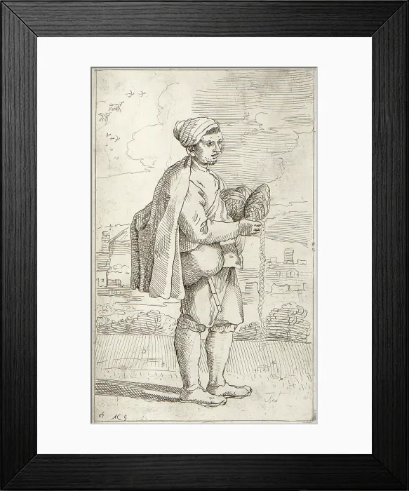 Framed Print : A pasta vendor, by Annibale Carracci, circa late 1500s, printed in 1646 Framed Print : A pasta vendor, by Annibale Carracci, circa late 1500s, printed in 1646