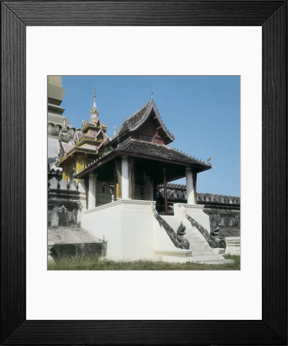 Framed Print : LAOS. VIENTIANE. Vientiane. Wat That Luang Great Stupa (1566). Gate. AISA / Everett Collection**US SALES ONLY**
