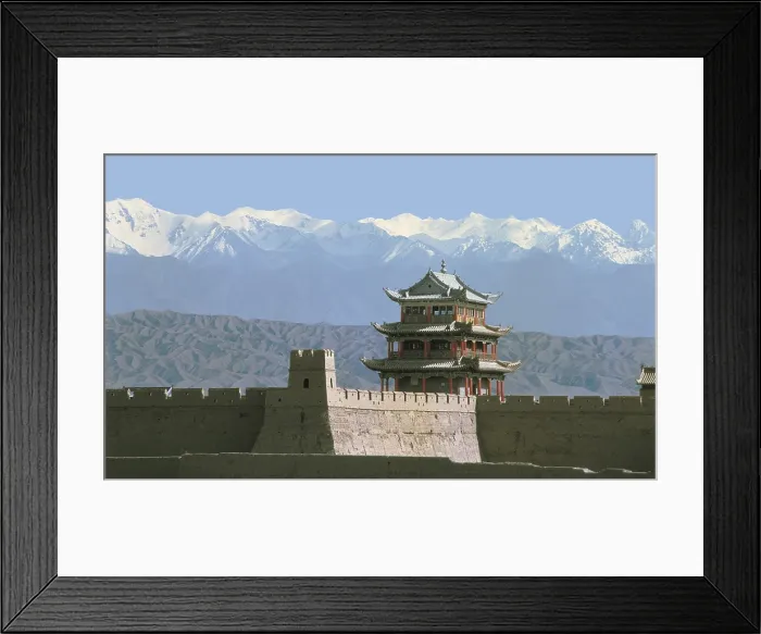 Framed Print : CHINA. NORTH WEST. Great Wall. AISA / Everett Collection**US SALES ONLY**