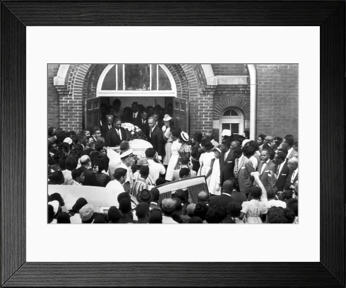 Framed Print : Hundreds of people attend the funeral of 14-year-old Carol Robertson in Birmingham, Alabama Framed Print : Hundreds of people attend the funeral of 14-year-old Carol Robertson in Birmingham, Alabama