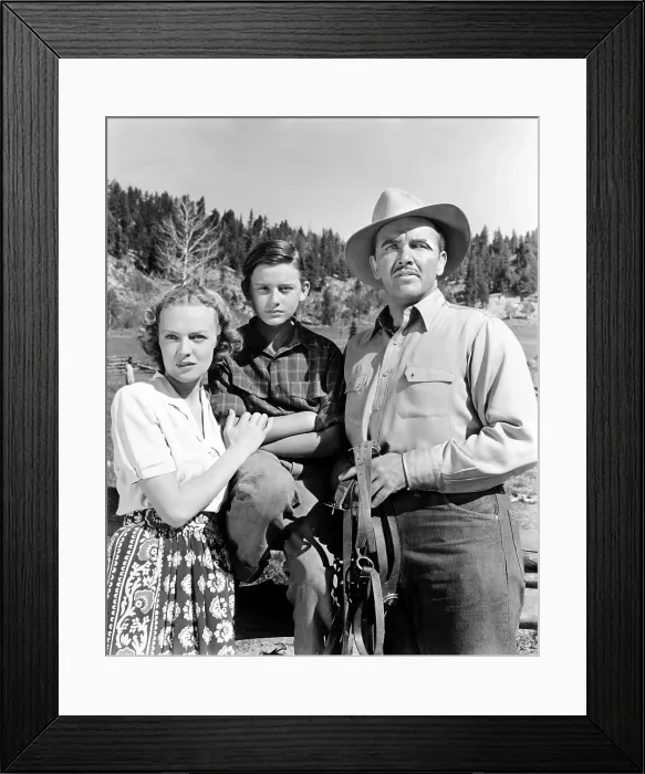 Framed Print : MY FRIEND FLICKA, from left, Rita Johnson, Roddy McDowall, Preston Foster, 1943, 20th Century-Fox Film Corporation, TM & Copyright / courtesy Everett Collection Framed Print : MY FRIEND FLICKA, from left, Rita Johnson, Roddy McDowall, Preston Foster, 1943, 20th Century-Fox Film Corporation, TM & Copyright / courtesy Everett Collection