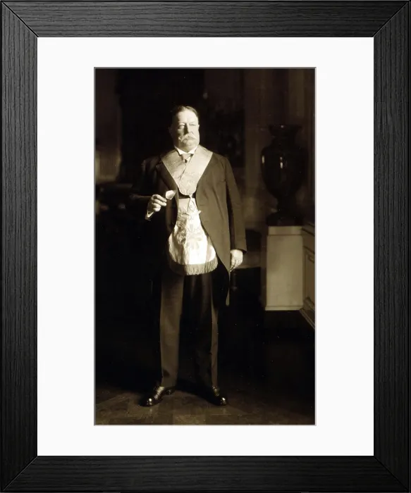 Framed Print : President William Howard Taft (1857-1930), in Masonic regalia. 1911