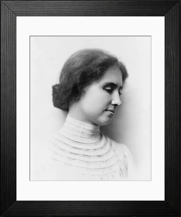 Framed Print : Helen Keller (1880-1968), blind and dead since age 2, at the age of 24, when she graduated cum laude from Radcliff College