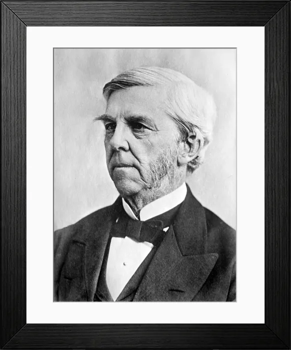 Framed Print : Oliver Wendell Holmes (1809-94) was an influential American writer and poet. His poem, 'Old Ironsides, ' prevented the destruction of the U.S.S. Constitution Framed Print : Oliver Wendell Holmes (1809-94) was an influential American writer and poet. His poem, 'Old Ironsides, ' prevented the destruction of the U.S.S. Constitution