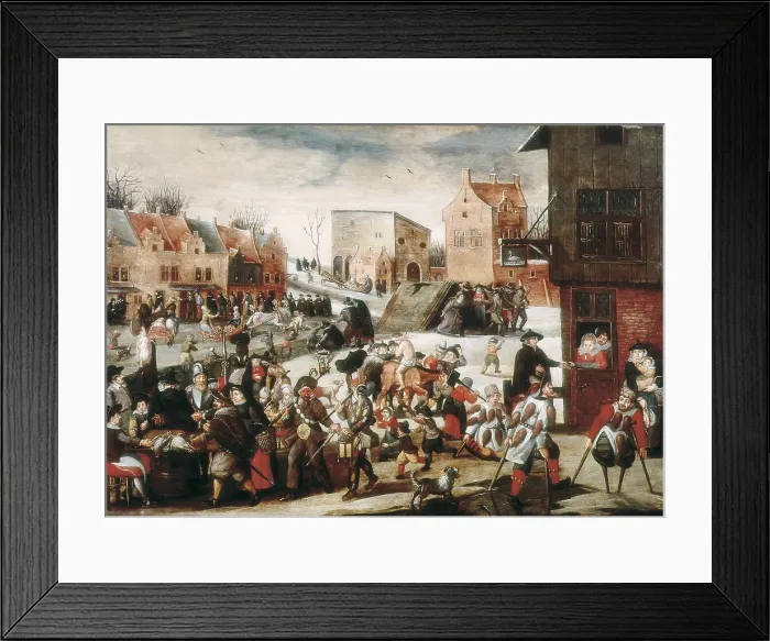 Framed Print : Market scene in Netherlands, 16th century. Painting. FRANCE. Troyes. Museum of Fine Arts and Archaeology. - BeBa / Iberfoto / Everett Collection (295199)**US SALES ONLY**
