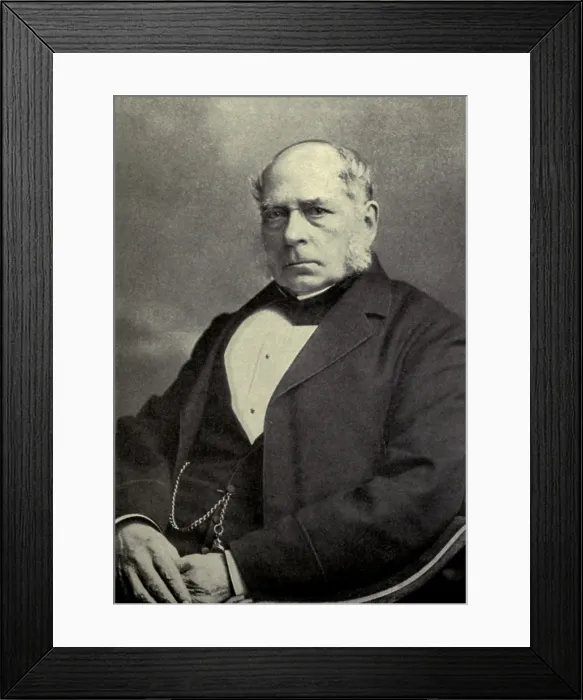 Framed Print : Sir Henry Bessemer (1813-1898), a British engineer and inventor, patented the first inexpensive industrial process for the mass-production of steel from molten pig iron in 1855