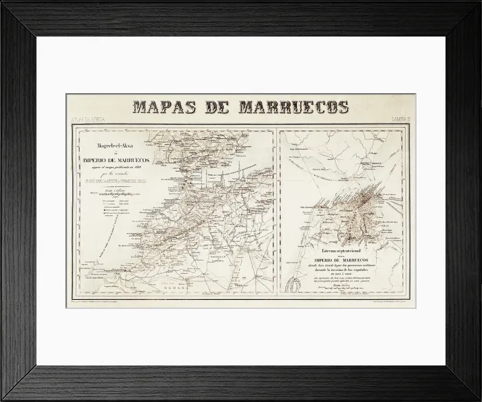 Framed Print : Spain. War of Africa (1859-1860). Maps of Morocco. SPAIN. Donostia. San Telmo Municipal Museum. AISA / Everett Collection (46100)**US SALES ONLY**