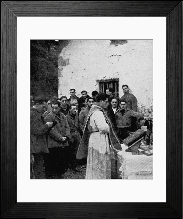 Framed Print : Spanish Civil War (1936-1939). Basque Country (1936). Military mass of gudaris. AISA / Everett Collection (103133)**US SALES ONLY**