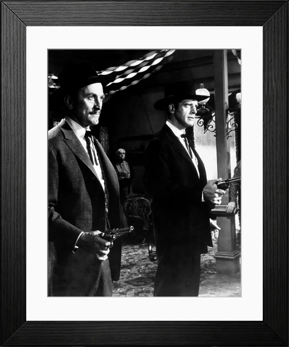 Framed Print : GUNFIGHT AT THE O.K. CORRAL, from left, Kirk Douglas, Burt Lancaster, 1957