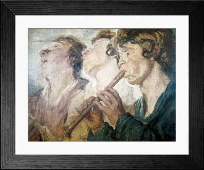 Framed Print : JORDAENSJacob (1593-1678). Three Street Musicians. 1645 - 1650. Flemish art. Oil on wood. SPAIN. Madrid. Prado Museum. AISA / Everett Collection (35330)**US SALES ONLY**
