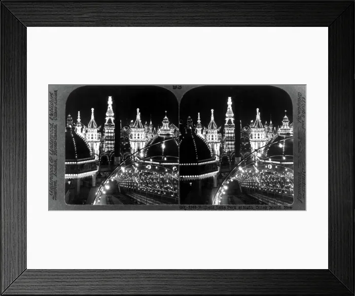 Framed Print : Coney Island, Luna Park (3D slide). Courtesy: CSU Archives  /  Everett Collection