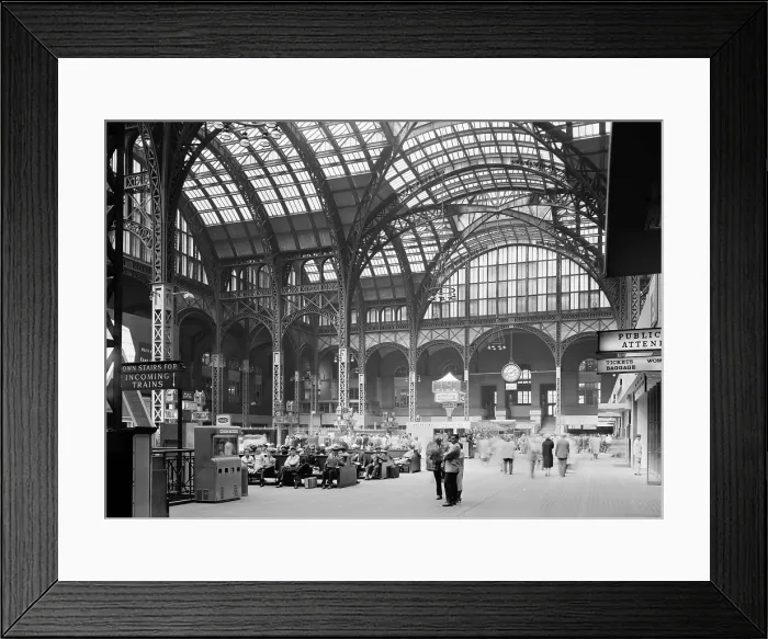 Framed Print : Pennsylvania Station, interior, New York City, circa 1962