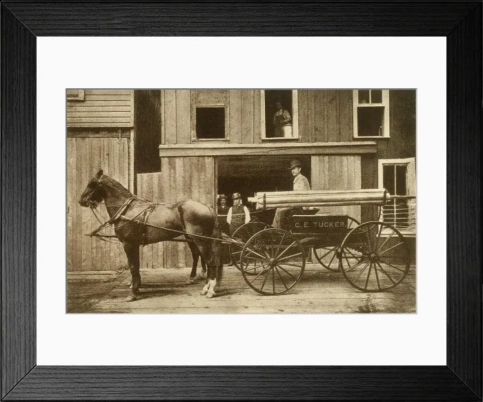 Framed Print : A Torpedo wagon loaded with nitroglycerine in the oil regions of Pennsylvania Framed Print : A Torpedo wagon loaded with nitroglycerine in the oil regions of Pennsylvania
