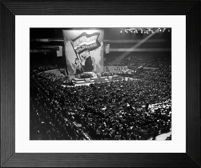 Framed Print : Communist rally in Chicago, 1938. Courtesy: CSU Archives / Everett Collection