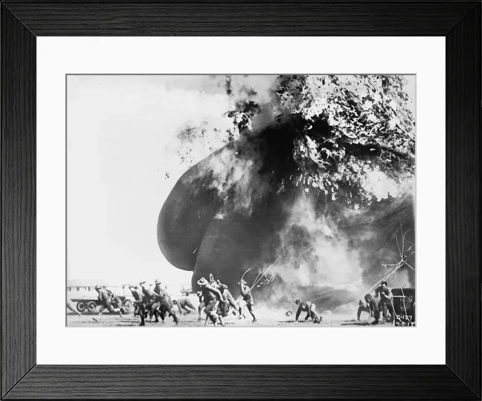 Framed Print : Balloon accident, the explosion of an airship, Fort Sill, Oklahoma, circa 1918-1921 Framed Print : Balloon accident, the explosion of an airship, Fort Sill, Oklahoma, circa 1918-1921
