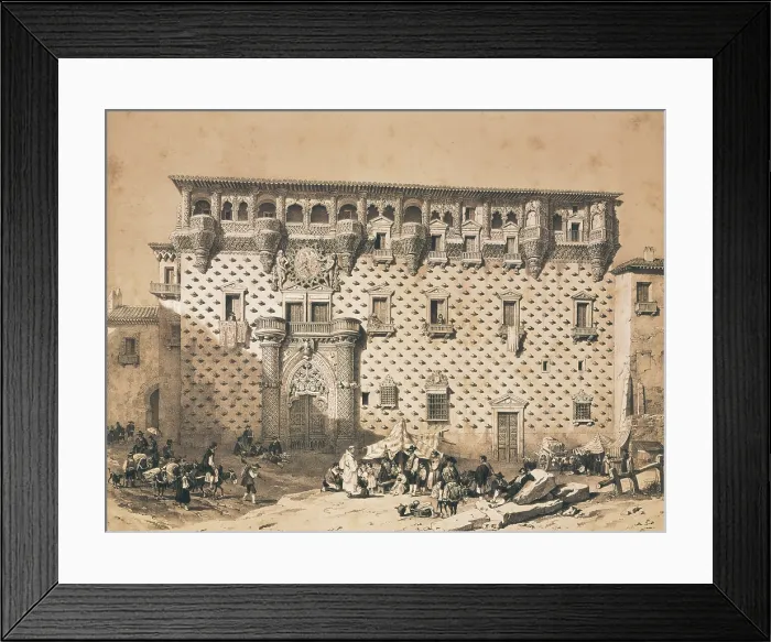 Framed Print : Spain (19th c.). Guadalajara. Palace of the Dukes of Infantado. Original drawing by Jenaro Prez Villaamil fro the work 'Espaa Artstica y Monumental' (1865). Romanticism Framed Print : Spain (19th c.). Guadalajara. Palace of the Dukes of Infantado. Original drawing by Jenaro Prez Villaamil fro the work 'Espaa Artstica y Monumental' (1865). Romanticism