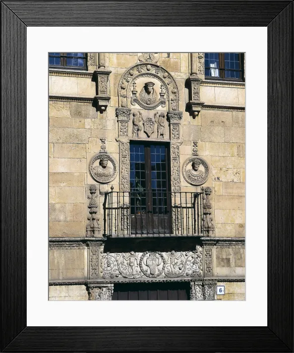 Framed Print : JUAN de ALAVA ( -1537). House of the Dead. 16th c. SPAIN. Salamanca. Casa de las Muertes. Balcony of the faade. Renaissance art. Plateresque. Relief on rock Framed Print : JUAN de ALAVA ( -1537). House of the Dead. 16th c. SPAIN. Salamanca. Casa de las Muertes. Balcony of the faade. Renaissance art. Plateresque. Relief on rock