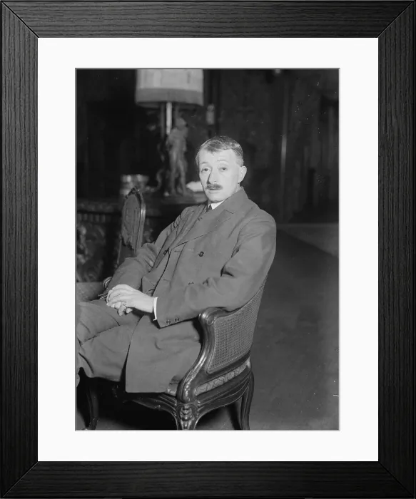 Framed Print : John Masefield (1878-1967), English poet, and novelist who was Poet Laureate from 1930 to 1967, in photo ca. 1920