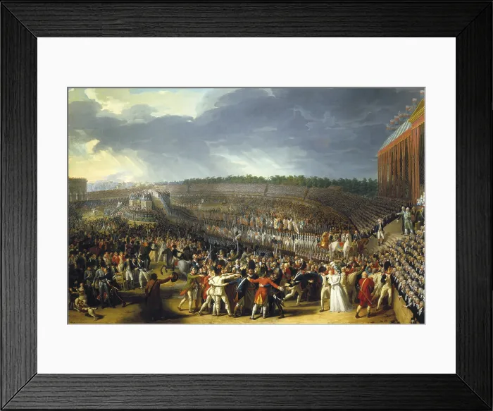 Framed Print : THEVENIN, Charles (1764-1838). The Celebration of the Federation, Champs de Mars, Paris, 14 July 1790. ca. 1789-1793