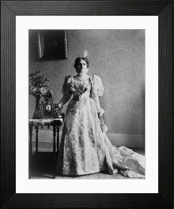 Framed Print : First Lady, Ida Saxton McKinley (1847-1907). February 1897 portrait by Frances Benjamin Johnston