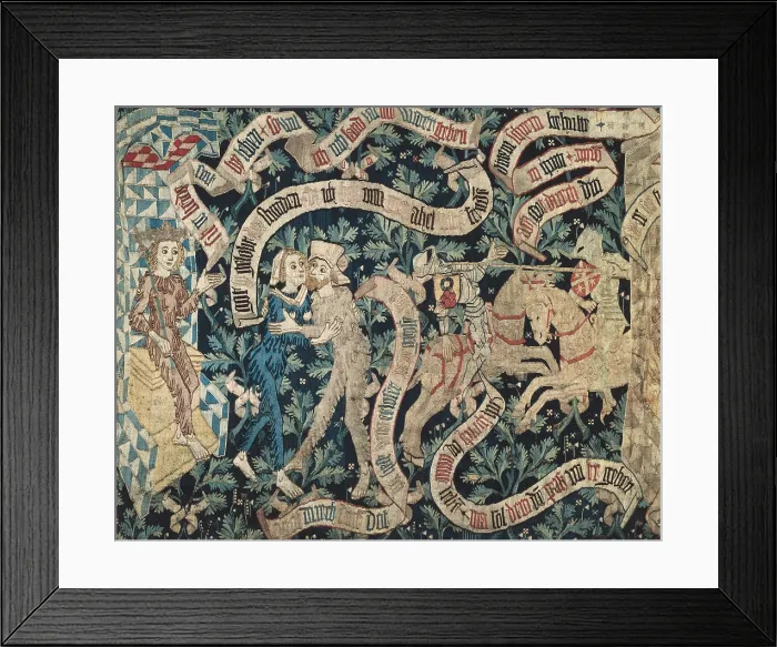 Framed Print : Legend about the Count of Savoy (15th c.). Work by the Basel Workshop. Flemish art. Tapestry. FRANCE. Besanon. Museum of Fine Arts and Archaeology